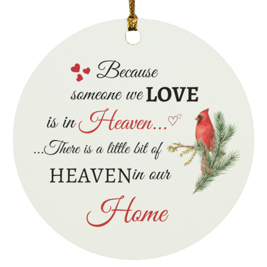 Someone We Love In Heaven | Circle Christmas Ornament