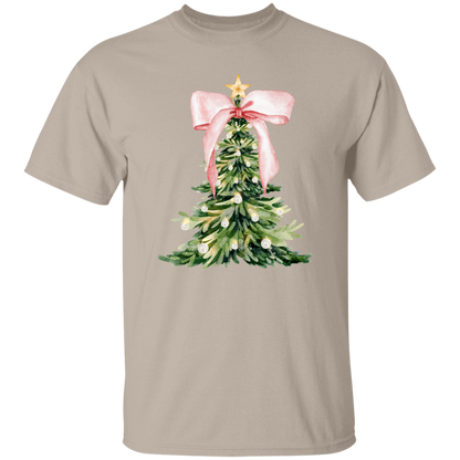 Pink Christmas Tree Bow T-shirt | Sweatshirt