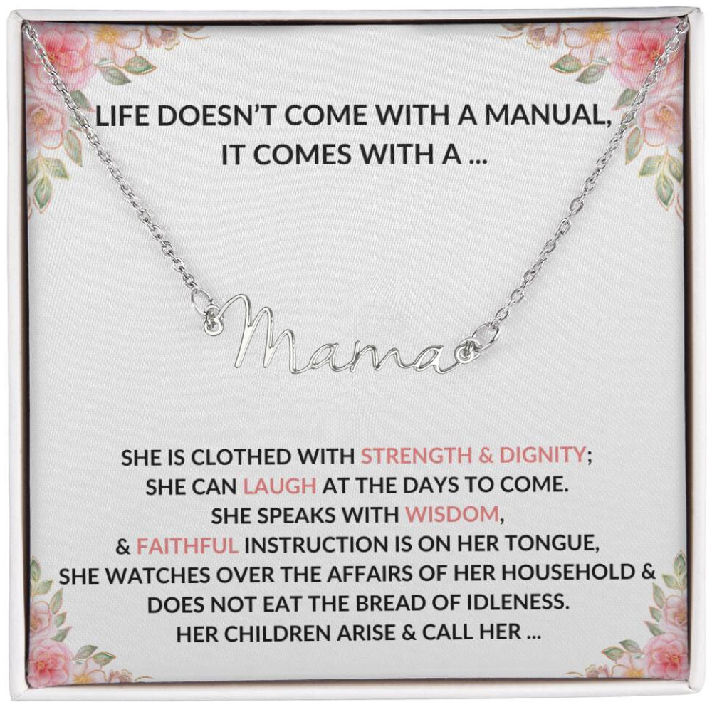 Signature Mama Necklace | Strength and Dignity | Mother's Day Necklace