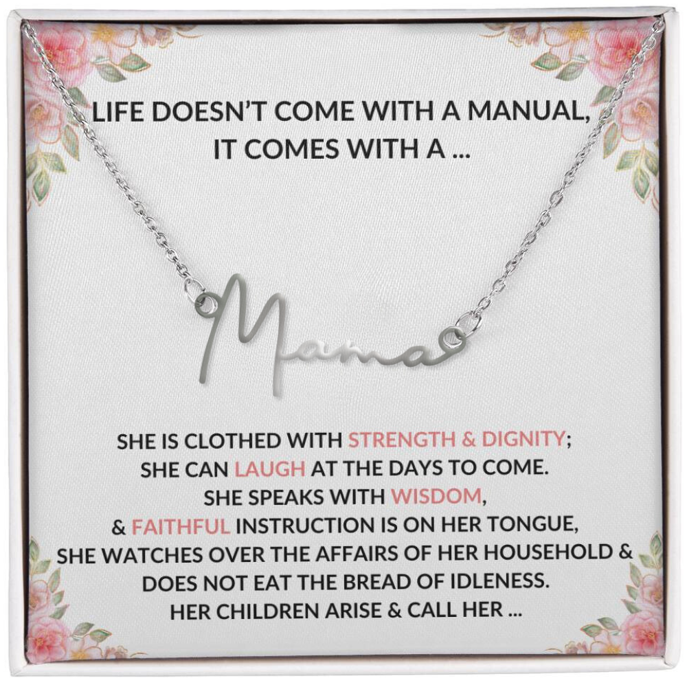 Signature Mama Necklace | Strength and Dignity | Mother's Day Necklace