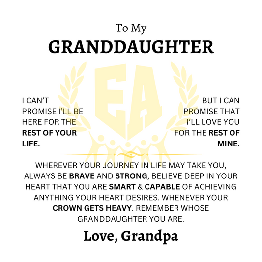 To My Granddaughter | "I Can't Promise"