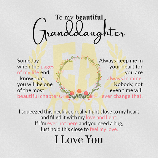 To My Beautiful Granddaughter | "Someday When the Pages"