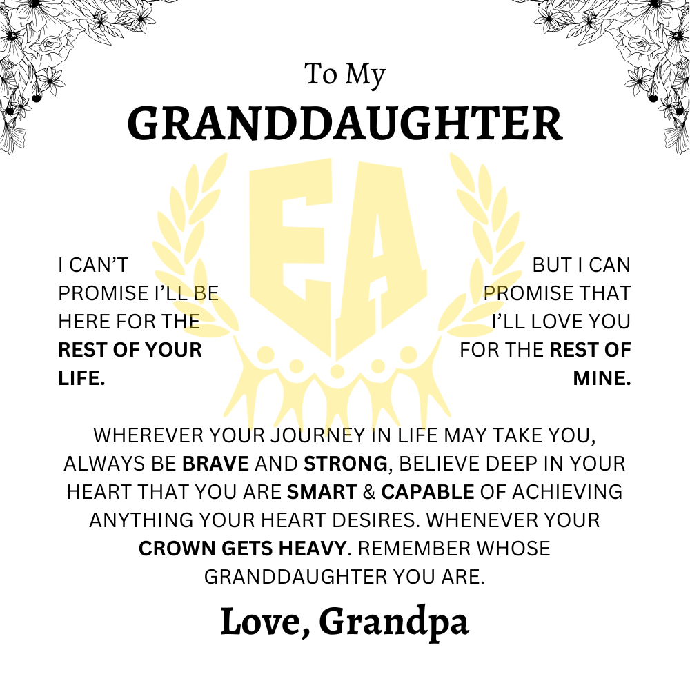 To My Granddaughter | "I Can't Promise"