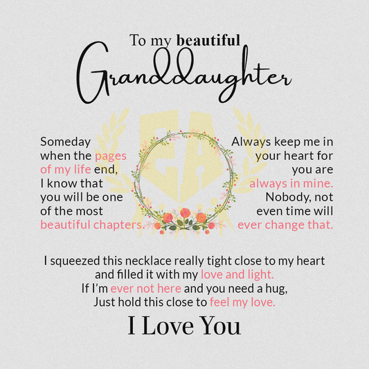 To My Beautiful Granddaughter | Someday