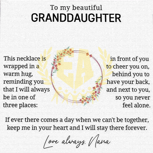 To My Beautiful Granddaughter | "This Necklace is Wrapped"