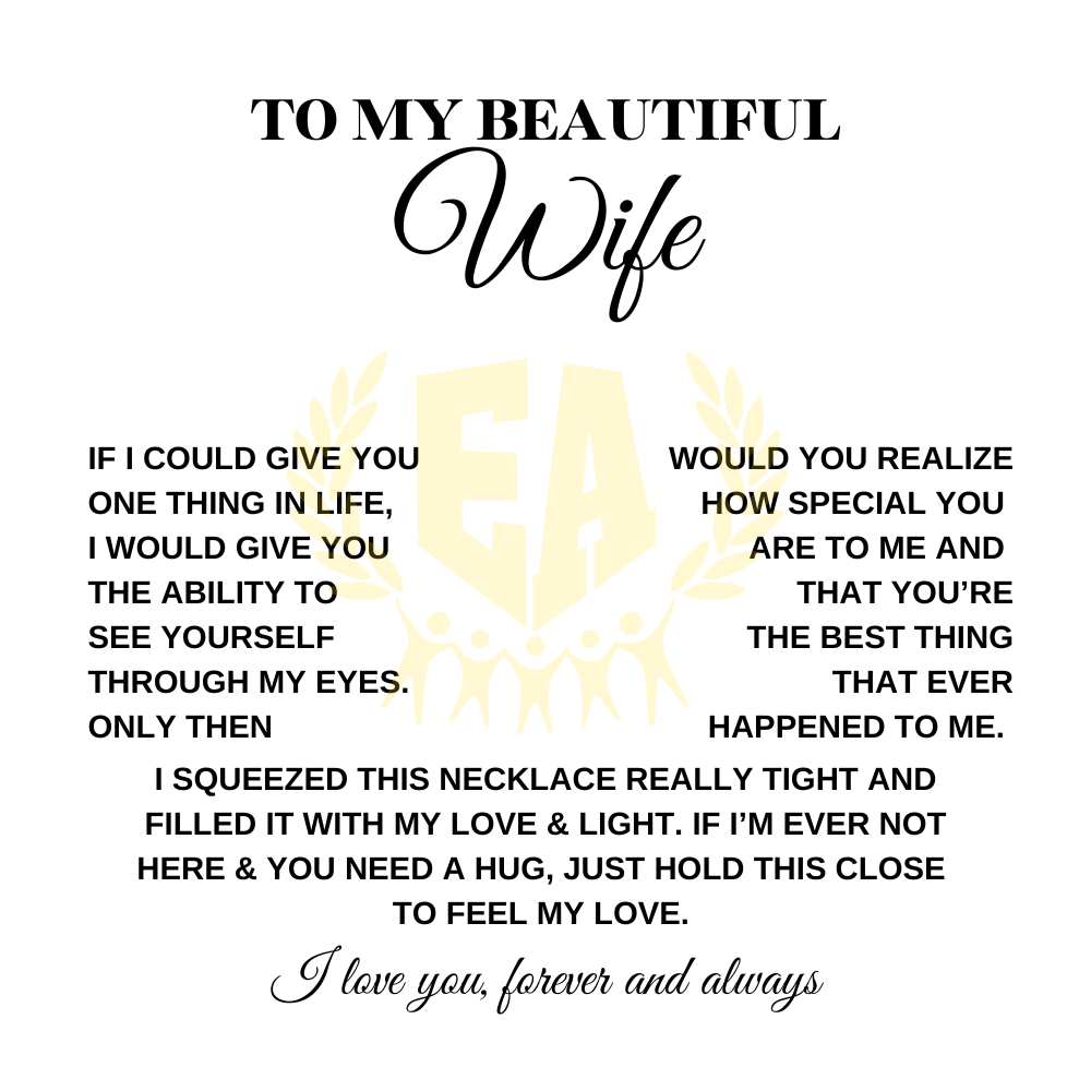 To My Beautiful Wife | I Love You, Forever & Always