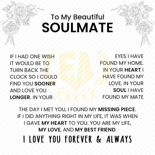 To My Beautiful Soulmate | I Love You, Forever & Always