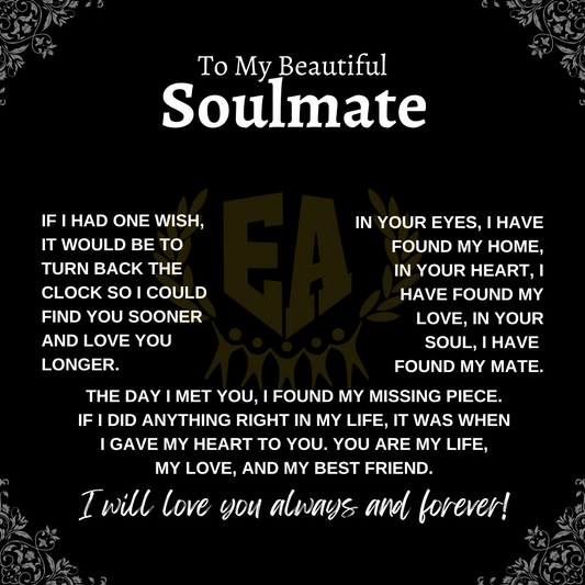 To My Beautiful Soulmate | I Will Love You, Always & Forever