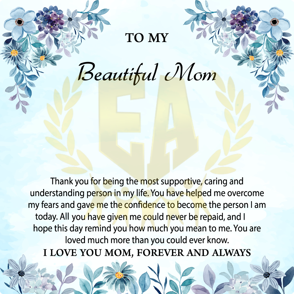 To My Beautiful Mom Message Card and UGC Bundle Love Knot Necklace