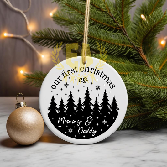 Ornament Design ? Our First Christmas as Mom & Dad