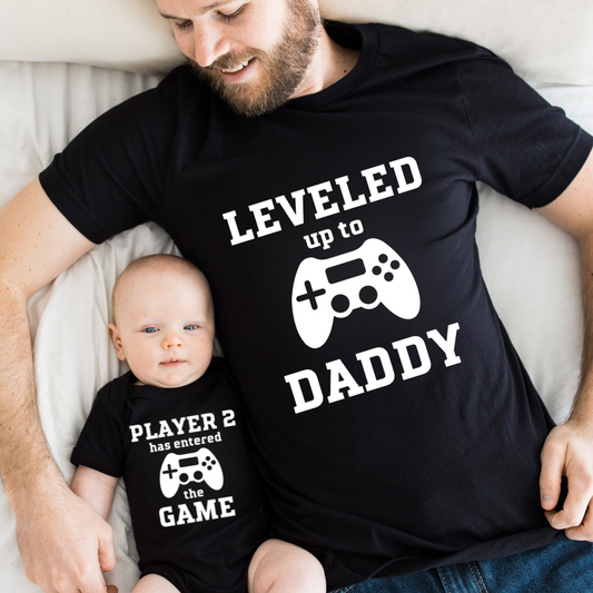 Leveled Up Daddy and Player Shirts