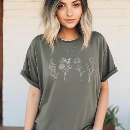 Ladies Flower T-Shirt