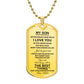 To My Son | Just Do Your Best | Dog Tag