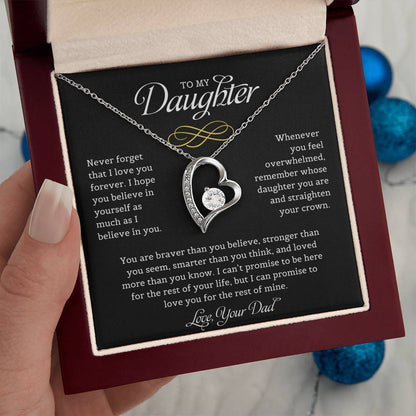 To My Daughter | Never Forget | Forever Love Necklace