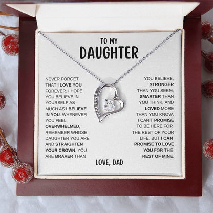 To My Daughter | Forever Love Necklace - White