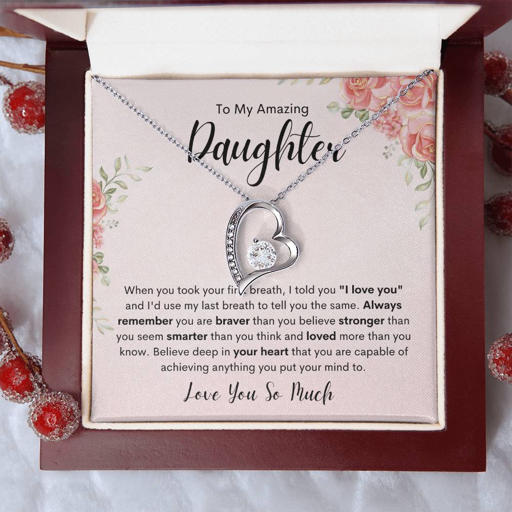 To Amazing Daughter - Forever Love Neckalce