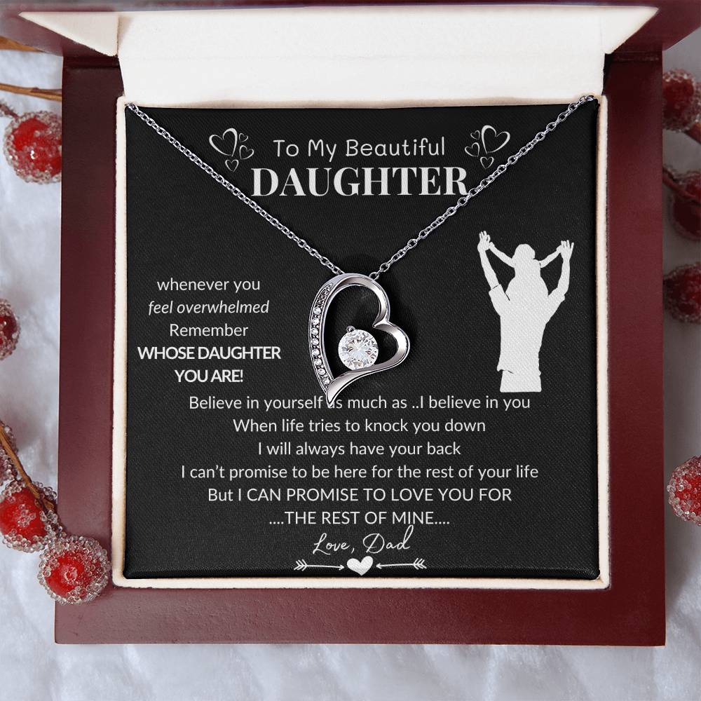 To My Beautiful Daughter | I Believe In You | Forever Love Necklace