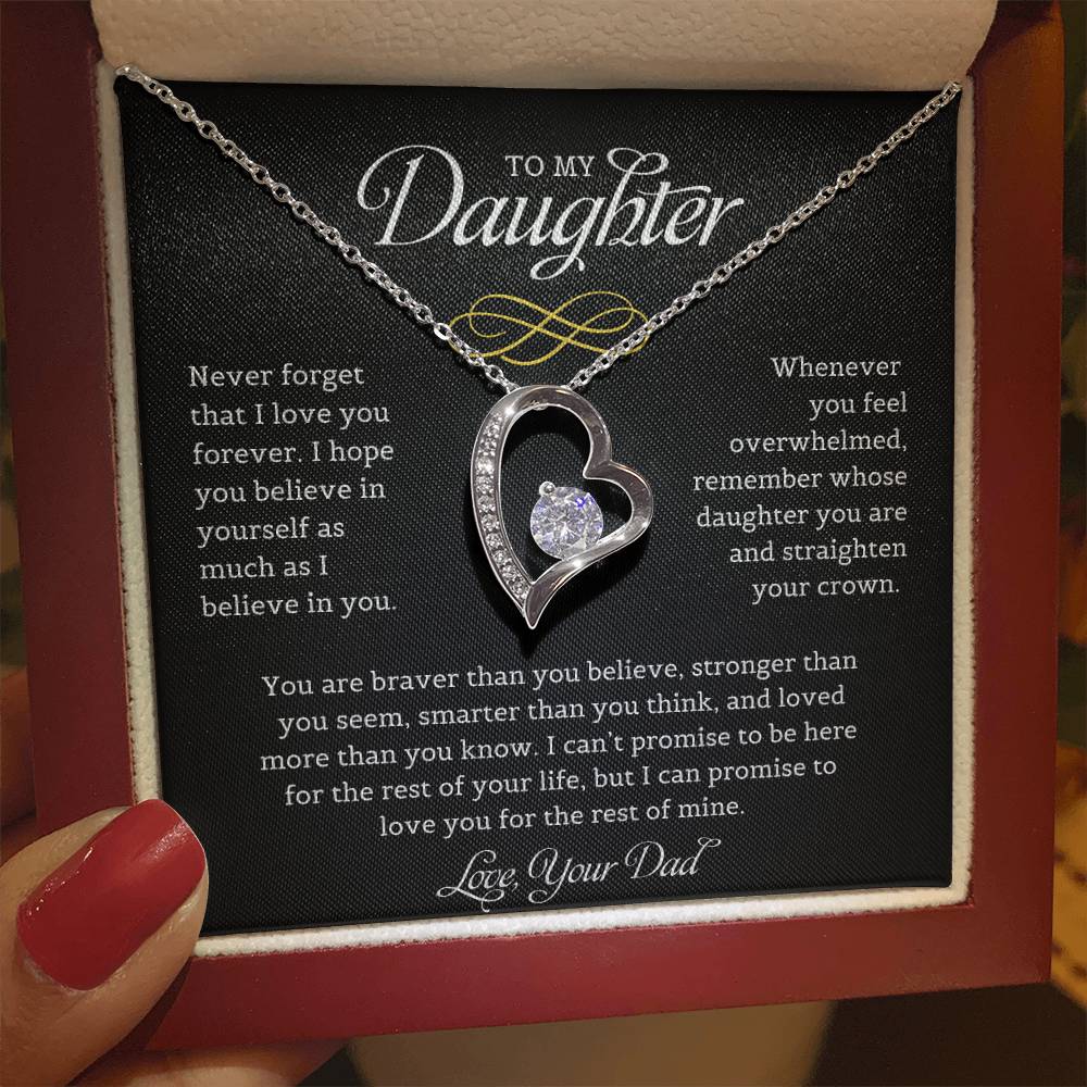 To My Daughter | Never Forget | Forever Love Necklace