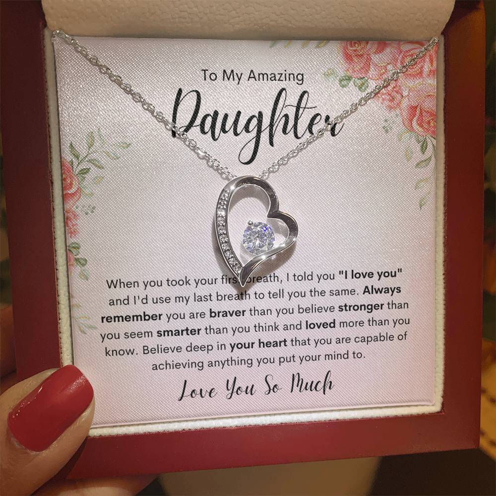 To Amazing Daughter - Forever Love Neckalce