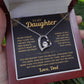 To My Daughter - Love Dad - Beautiful Gift Necklace