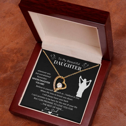 To My Beautiful Daughter | I Believe In You | Forever Love Necklace