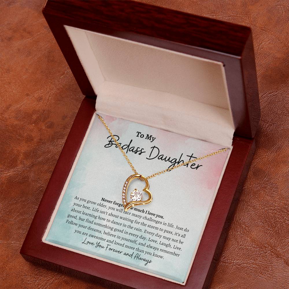 To My Badass Daughter  | Forever Love Necklace -sp