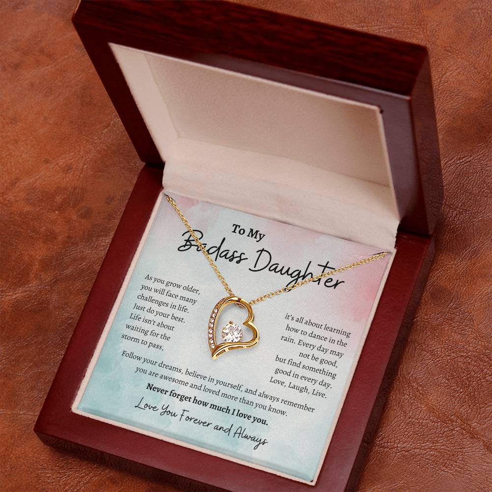 To My Badass Daughter| Forever Love Necklace