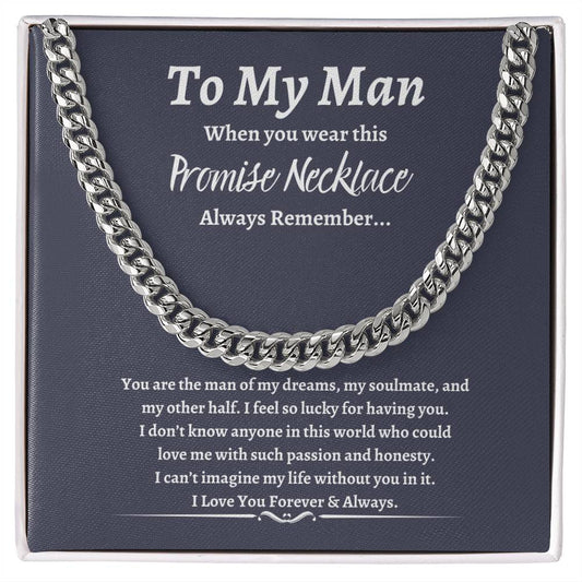 To My Boyfriend | Promise Necklace | Cuban Link Chain