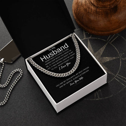 To My Husband | You Are My Soulmate | Cuban Chain Link Necklace