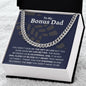 To My Bonus Dad | The Gift Of Life | Cuban Link Chain