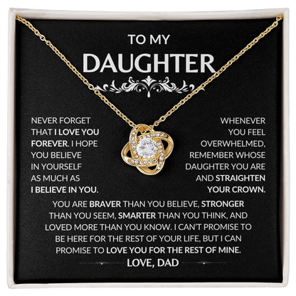 To My Daughter | Love Knot Necklace