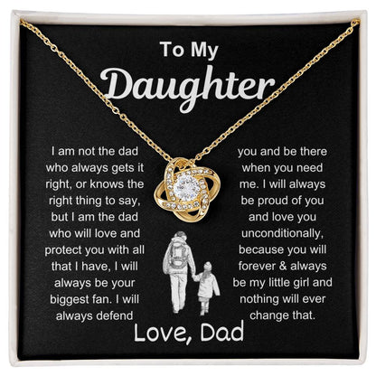 To My Daughter | Love & Protect | Love Knot Necklace