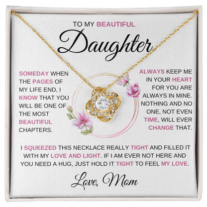 To My Beautiful Daughter | Someday When | Love Knot Necklace