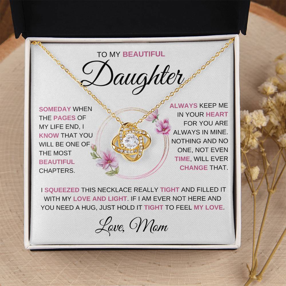 To My Beautiful Daughter | Someday When | Love Knot Necklace