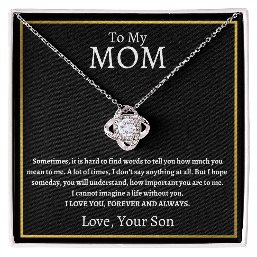 To My Mom | Forever and Always | Love Knot Necklace