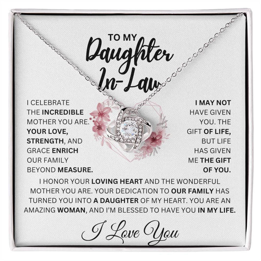 To My Daughter In Law | Love Knot Necklace