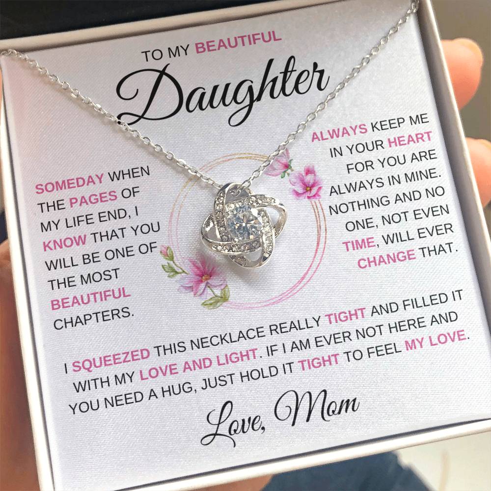 To My Beautiful Daughter | Someday When | Love Knot Necklace