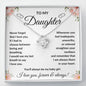 To My Daughter | My Baby Girl | Love Knot Necklace
