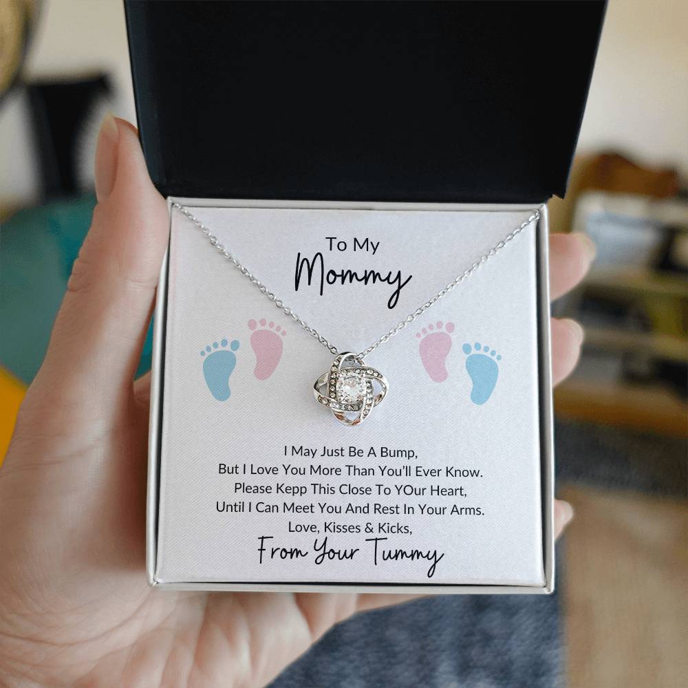 Mommy to Be | I May Just Be A Bump | Love Knot Necklace