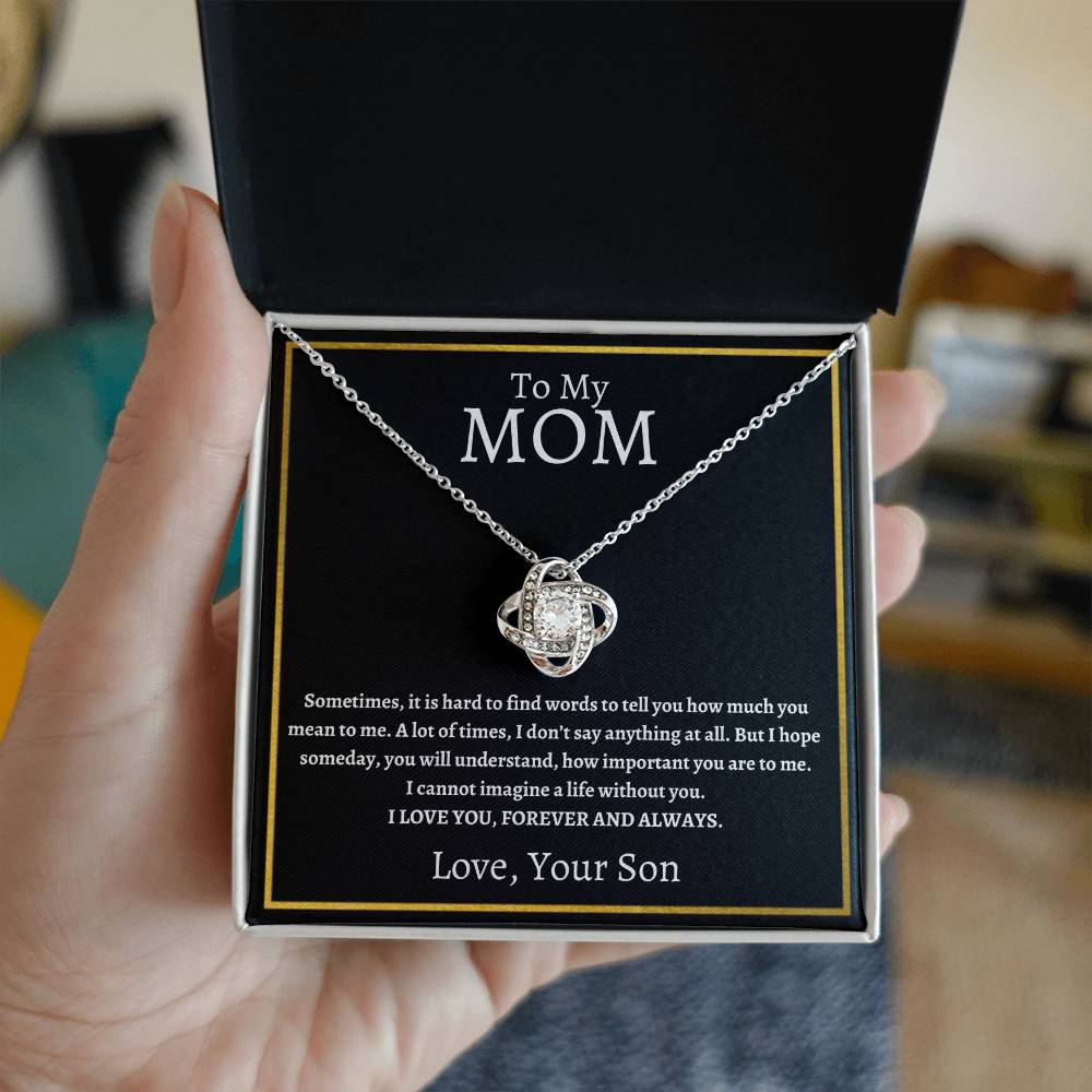 To My Mom | Forever and Always | Love Knot Necklace