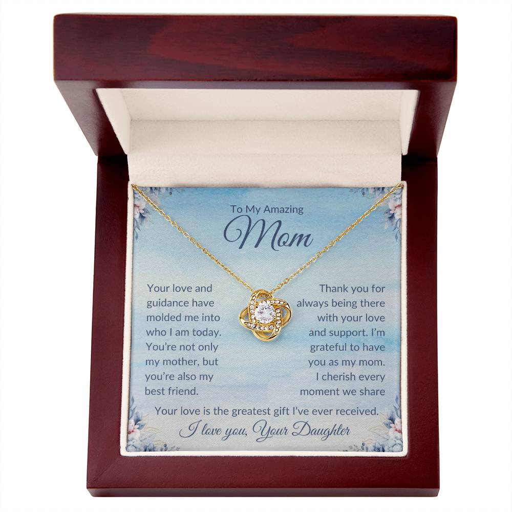 To My Amazing Mom | Greatest Gift | Love Knot Necklace