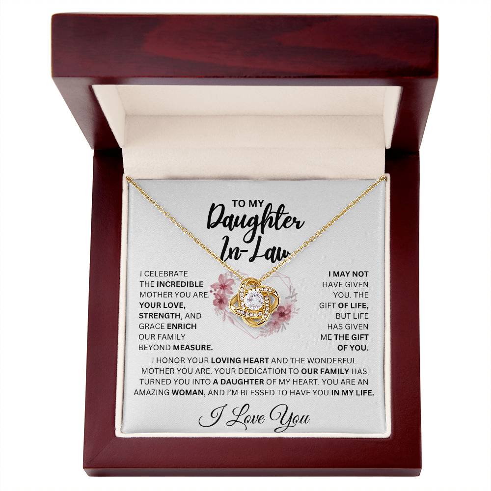 To My Daughter In Law | Love Knot Necklace