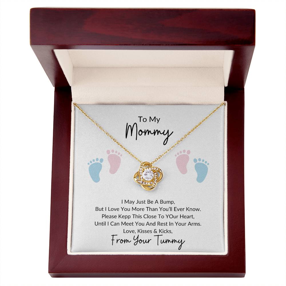 Mommy to Be | I May Just Be A Bump | Love Knot Necklace