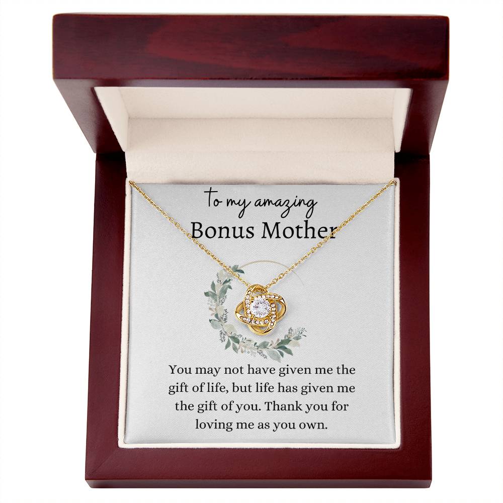 To My Amazing Bonus Mother | Gift of You | Love Knot Necklace