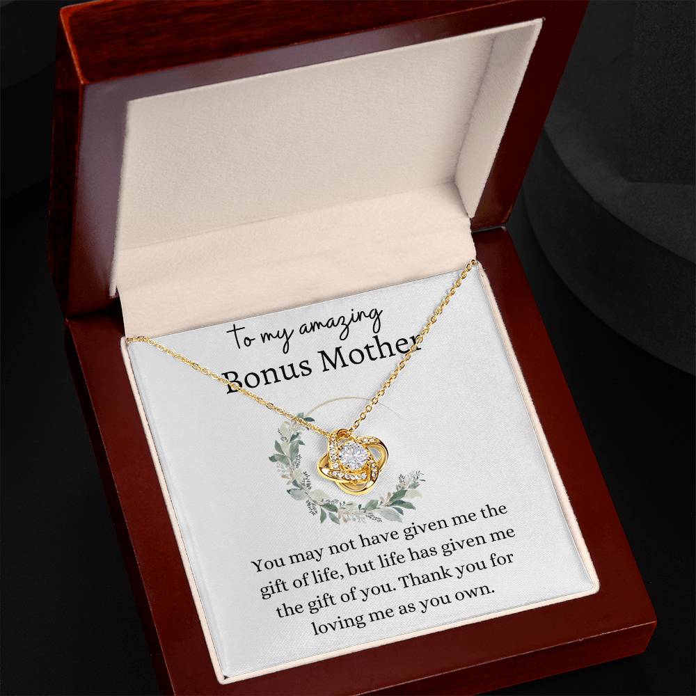 To My Amazing Bonus Mother | Gift of You | Love Knot Necklace