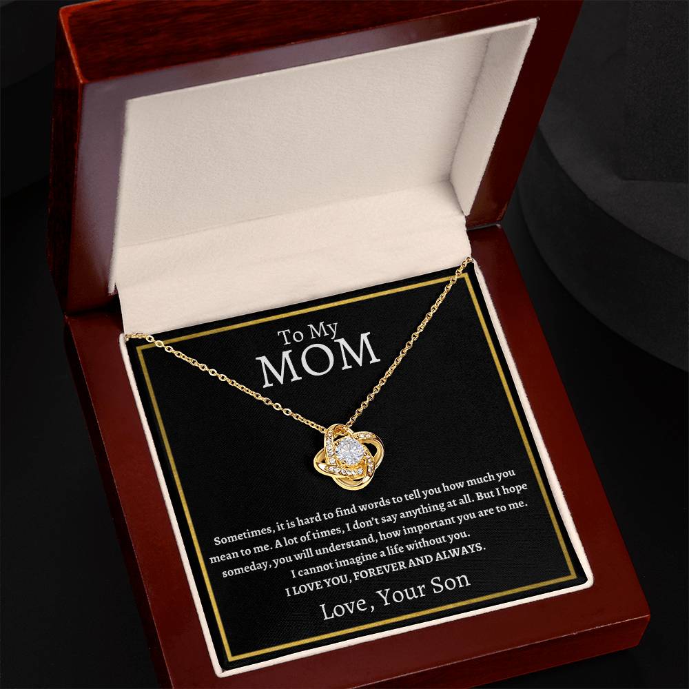 To My Mom | Forever and Always | Love Knot Necklace