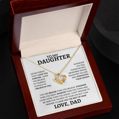 My Daughter| Never Forget | Love Knot Necklace