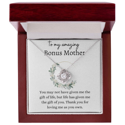 To My Amazing Bonus Mother | Gift of You | Love Knot Necklace