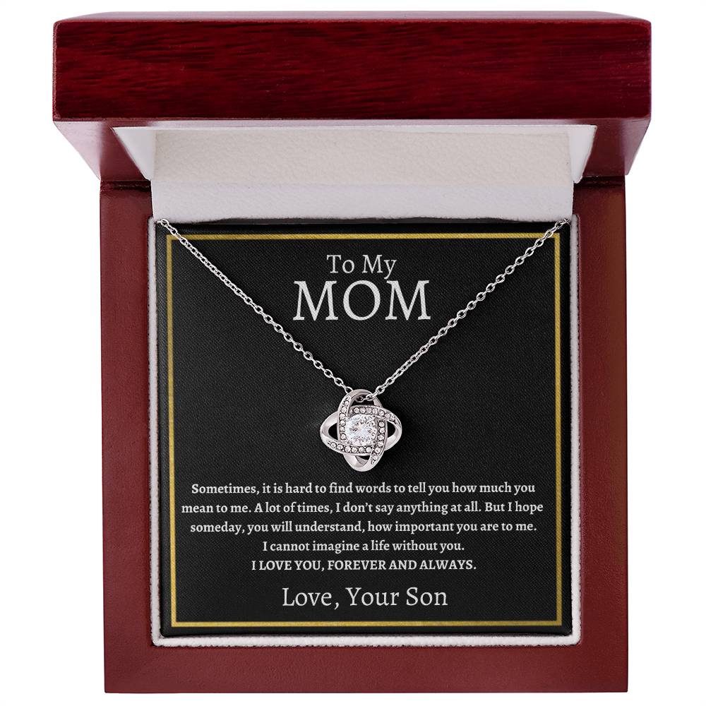 To My Mom | Forever and Always | Love Knot Necklace