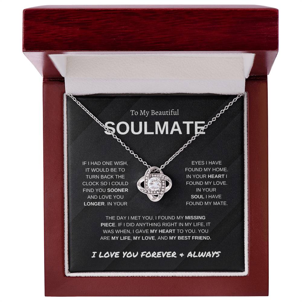 To My Soulmate | Forever and Always | Love Knot Necklace
